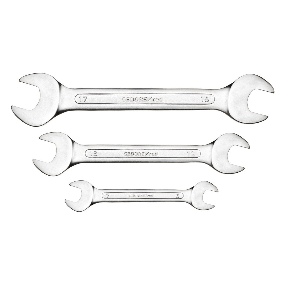 R05125006 - Juego de 6 llaves fijas, modelo corto, 6-17 mm