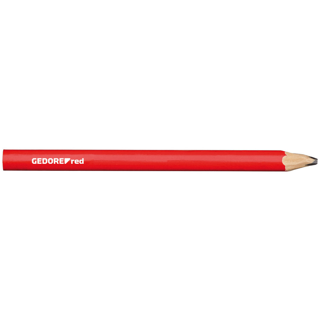R90950012 - Lápiz de carpintero, L=175 mm, ovalado, rojo, 12 piezas