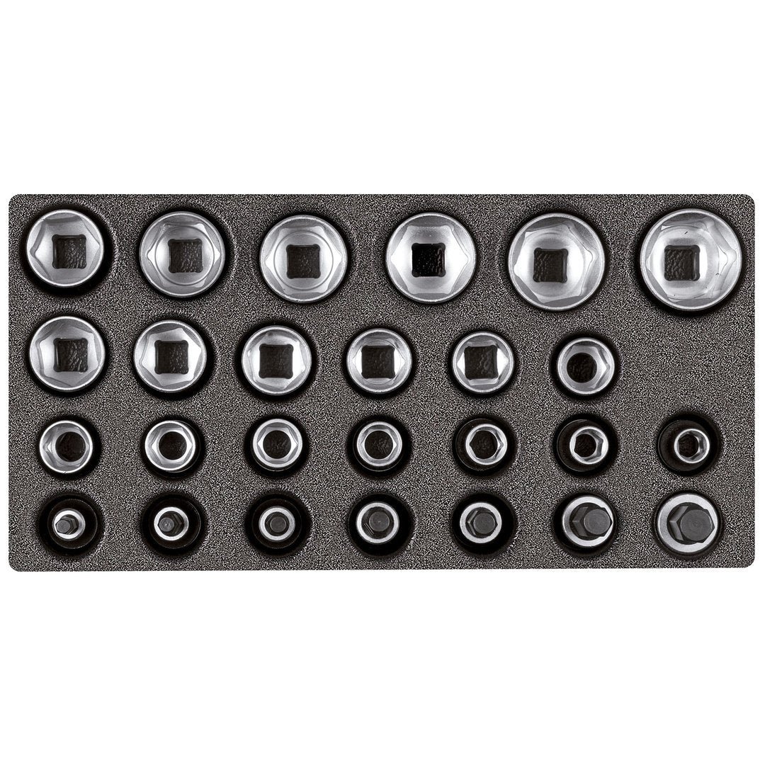 R22150009 - Juego de llaves de vaso 1/2", en módulo CT 2/6, 26 piezas