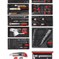 R21010002 - Juego de herramientas en 11 módulos de plástico, 167 piezas