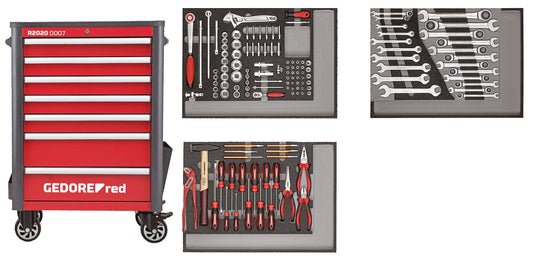R22071004 - Carro de taller WINGMAN con surtido de 129 herramientas